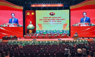 Đại hội đại biểu Đảng bộ Chính phủ lần thứ I: “Đoàn kết kỷ cương - Dân chủ đổi mới - Đột phá phát triển - Gần dân, vì dân”